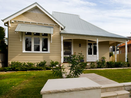 A front view of the spectaculary finished Manly heritage residence which won an HIA award for best renovation under $800,000